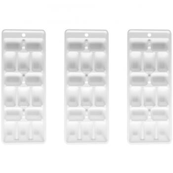 Bac à glaçons Fackelmann 15 glaçons plastique blanc, 3 pièces