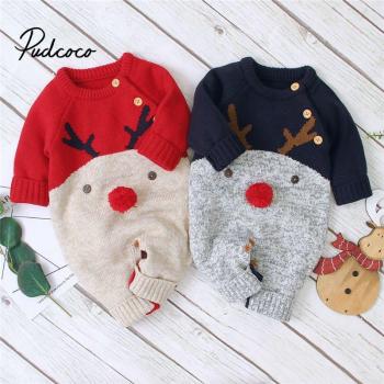 Warm Wool Baby Boys Christmas Jumpsuit