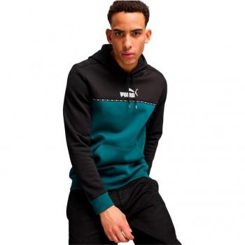 Felpa Puma Cold Green con Cappuccio M