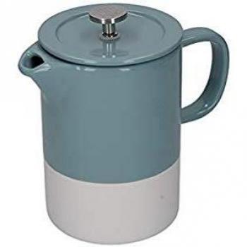 La Cafetière Barcelona French Press Coffee Maker, Ceramic, Retro Blue