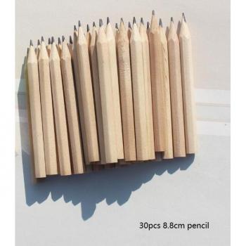 Houten Potloden 8,8 cm met Slijper en Gum