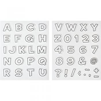 Heyda Moosgummi Stempel-Set Zahlen und Buchstaben, Set I