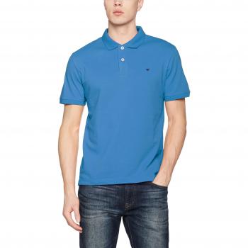 TOM TAILOR Herren Poloshirt Basic Polo, Blau (Medium Deep Sky Blue 6993), Large
