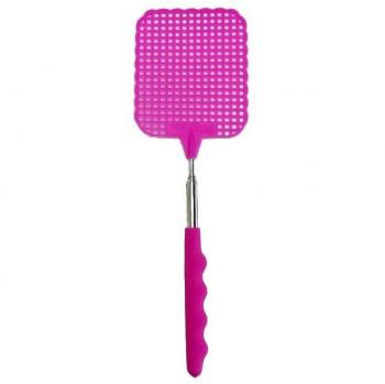 Insect Swatter Pink Telescopic Fly Tapper (73 cm)