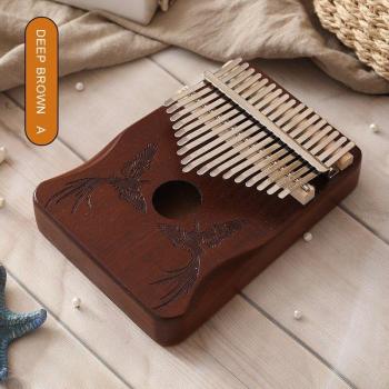 Kalimba Thumb Piano 17 Keys with Mahogany Body and Instruction Book