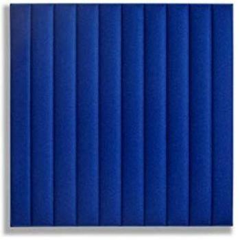 Wandpaneele mit Magnetbefestigung, 604 x 604 x 47 mm, azurblau, Streifen-Design
