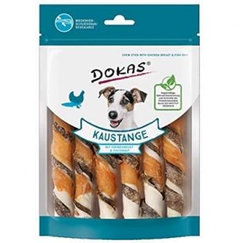 Dokas rollitos con pechuga de pollo y piel de pescado