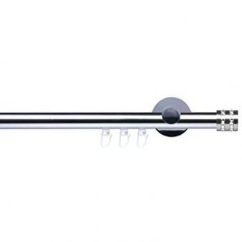 Liedeco Gardinenstange 20 mm Piano Miami, Fixmaß, grau