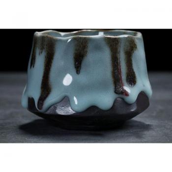 Taza de té cerámica estilo oriental con colador