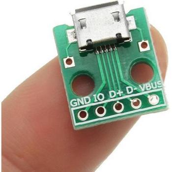 Adaptador Hembra Micro USB Tipo B 5P para Soldadura