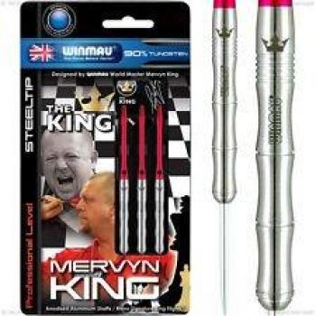 Winmau Mervyn King Silver Tungsten Darts Set 22g