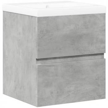 Mobili da Bagno 2 pz Grigio Cemento in Legno Multistrato