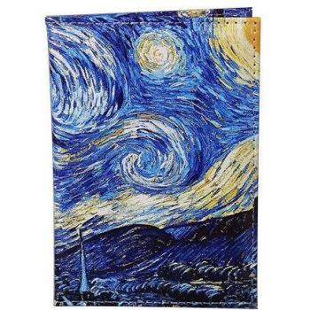 Portefeuille de Voyage Cuir PU Femme Paysage Étoilé