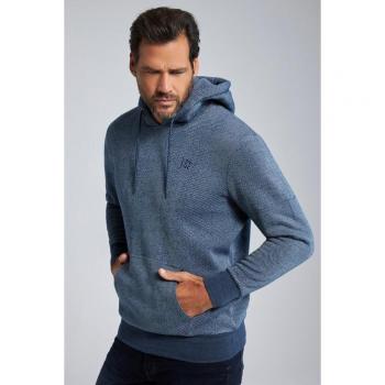 Felpa bicolore con cappuccio, Uomo, Turchese, Taglia L, Cotone/Poliestere, JP1880