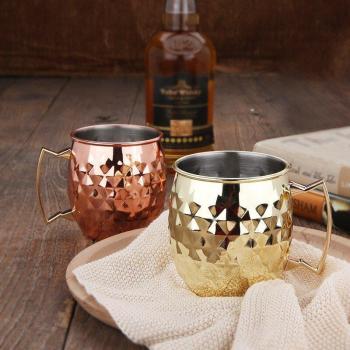 Taza de Acero Inoxidable con Estilo Llama y Diamante