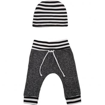 Newborn Striped Pants and Hat Combo