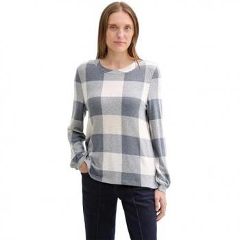TOM TAILOR Langarmshirt im Karo-Design