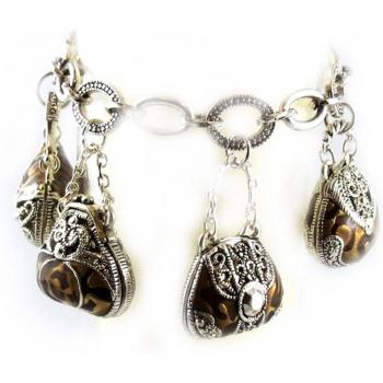 Lily's Treasures [F4699] – Bracciale Belle Époque Marrone Argento