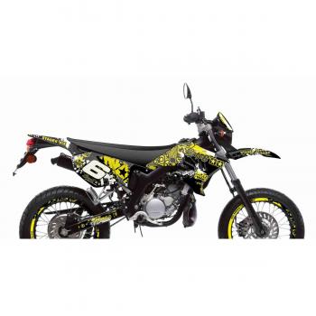 Yamaha DT 50 Dekorationskit Stage6, 9-teilig, Gelb/Schwarz
