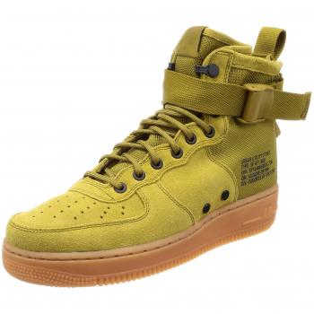 Scarpe uomo Air Force 1 Mid Nike verde, pelle + tessuto