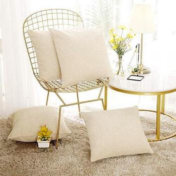 Chenille Beige Throw Pillow Cases