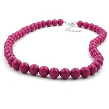 Perlenkette 10mm violett-glänzend