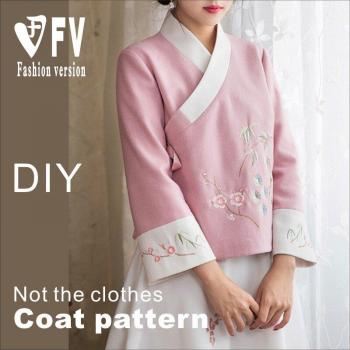 Abrigo estilo Hanfu para mujer, patrón de traje Tang 1:1 BWT-62
