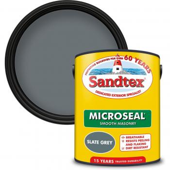 Sandtex Ultra Smooth Masonry Paint 5 Litre Slate Grey NWT7203
