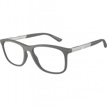 Emporio Armani 3247 VIEW – Graue Herren-Brille mit 55 mm Rahmen