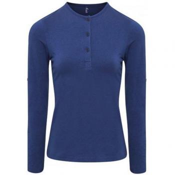 Premier Damen Long John Langarmshirt mit Rollo – S, Weiß