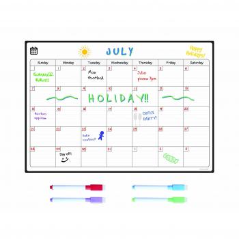 Magnetic Whiteboard Calendar with Monthly Plan