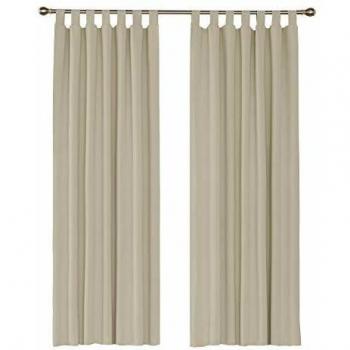 UMI Essentials Dual-Panel Darkroom Curtains – 55x96, Beige Thermal