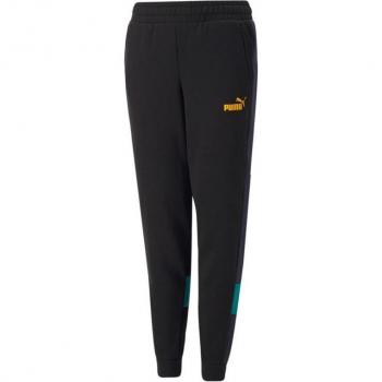 Schwarze Trainingshose für Kinder Puma Essentials+ Colorblock
