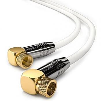 DeleyCON 1,5m HDTV Satellitenkabel Koaxialkabel 2x Gewinkelt