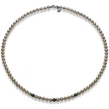 Collier Comète – Perles et or 9 Kt, blanc