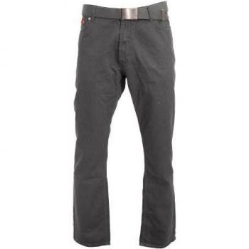 Canary Bedford Pantalones de pana 34R, color carbón, con cinturón D555