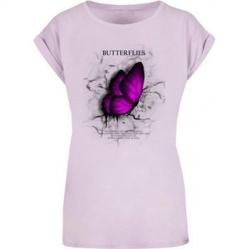 Merchcode Damen Casual Butterfly-Roundneck T-Shirt