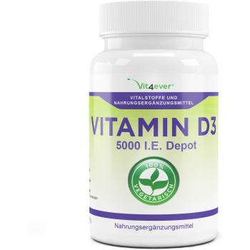 Vitamin D3 5.000 IU Depot – 500 Stück – 1.000 IU/Tag (alle 5 Tage)