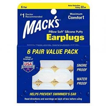 MACK'S PillowSoft Silicone Putty Ear Plugs 6 Pair Value Packs x3