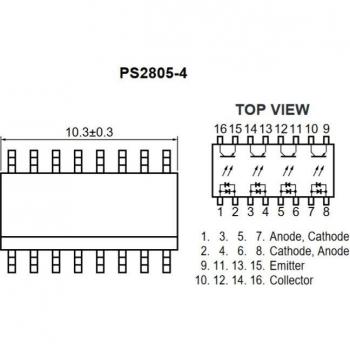 Photocoupleur SOP 5 pièces PS2805-4 PS2805-1
