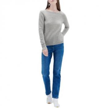 Pull mzoan femme gris clair en cachemire