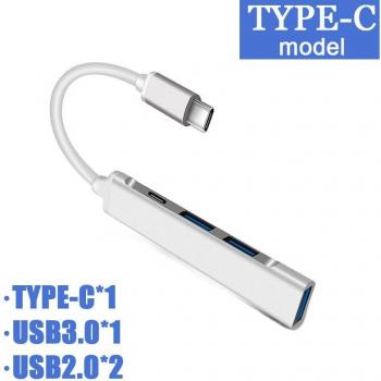 Estación de Enlace USB 3.0 4 Puertos, Adaptador Tipo C OTG – Compatible Macbook