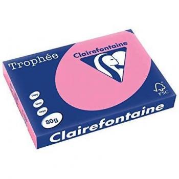 5 x Clairefontaine Kopierpapier Trophee A3 80g/qm VE=500 Blatt heckenrose