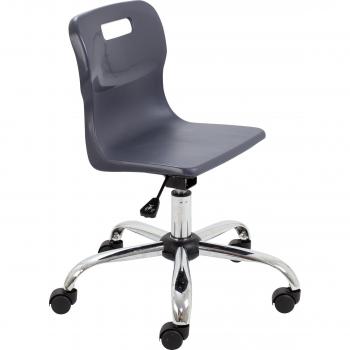 Titan Swivel Junior Chair Charcoal/Chrome