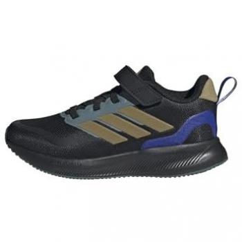 Adidas Runfalcon 5 Core Black/Khaki Running Shoes for Boys – UK1
