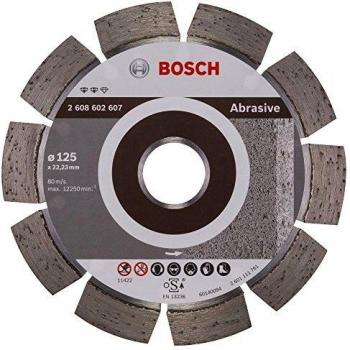 BOSCH Diamanttrennscheibe für abrasive Materialien, 125 x 22,23 x 1,6 x 10 mm