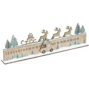 Lumière Festive: Calendrier de Noël en Bois