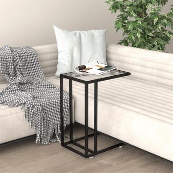 VidaXL Mesa auxiliar de ordenador vidrio transparente 50x35x65 cm