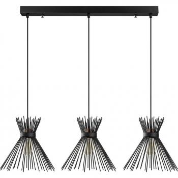 Opviq Kirpi 3088 Black Pendant Light with 3 Bulbs