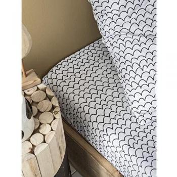 Tissu drap housse enfant blanc, dimensions 90x190 – TODAY 102247